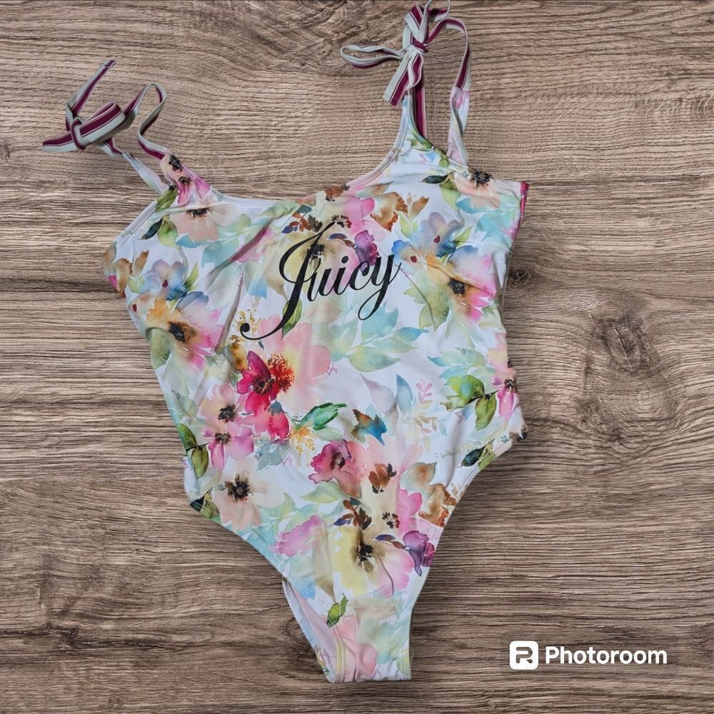 Juicy Couture Floral One Piece Bathing Suit NWT